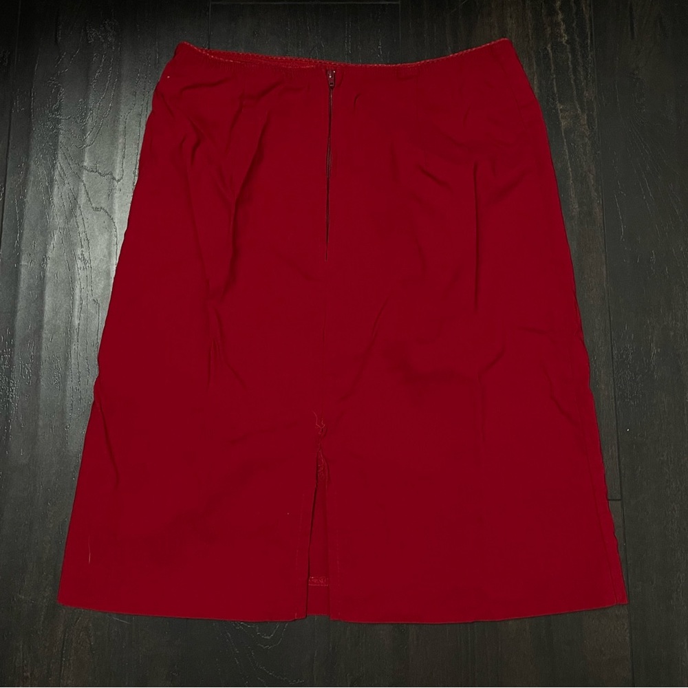 Vintage Sexy Red Detailed Skirt